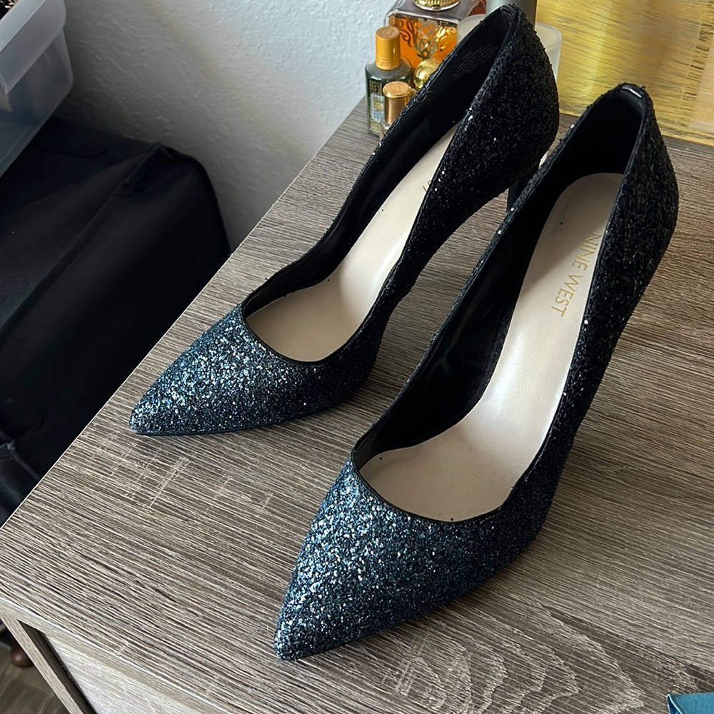 Nine West Blue Heels. Size 9.5 Women